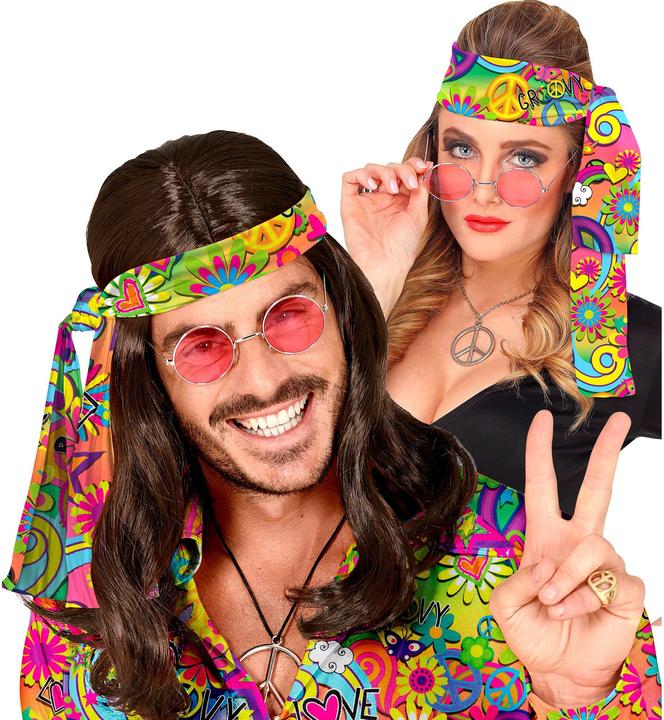 Actual product image Widmann 70s headband Peace & Love