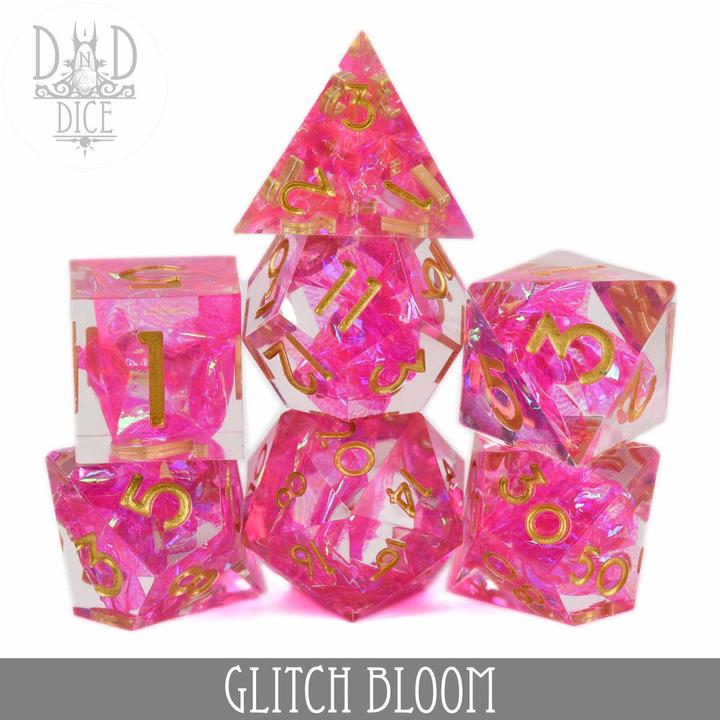 Actual product image DnD Dice Glitch Bloom Handmade Dice Set