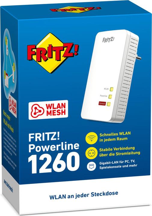 Actual product image AVM FRITZ!Powerline 1260 (1200 Mbit/s)
