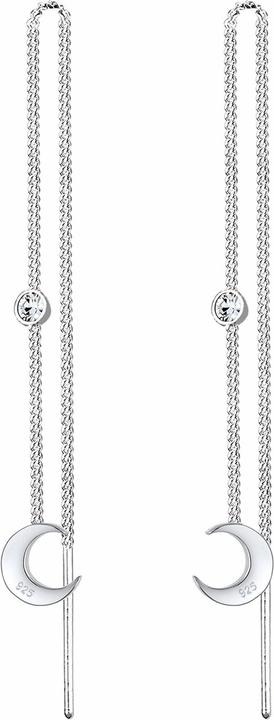 Elli Hänger zum Durchziehen mit Halbmond Kristalle (Sterling Silber)
