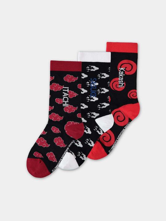 Produktbild Difuzed Naruto Socken Sasuke, Kakashi, Itachi 3er-Pack 39-42 (3er Pack, 39 - 42)