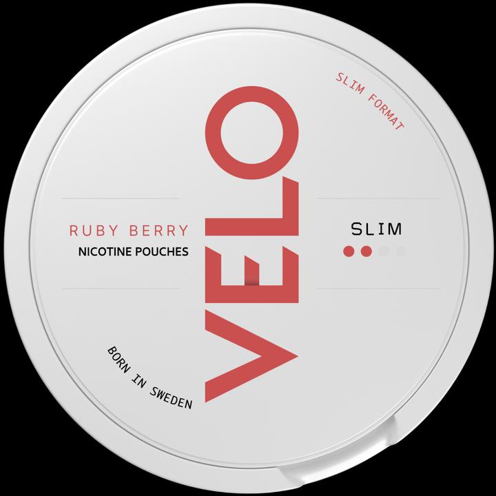 Actual product image Velo Ruby Berry Slim (Nicotine Pouches, 15.60 mg)