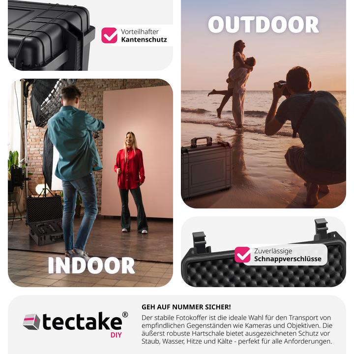 Image du produit tectake Valise de protection matériel photo (Mallette photo, 35 l)