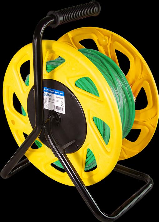 Produktbild LogiLink Mobile Kabeltrommel Cat.7 S/FTP, PUR, 60 m (S/FTP, CAT7, 60 m)