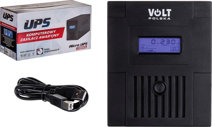 Produktbild Volt Polska MICRO UPS 1500 2x9Ah (1500 VA, 900 W, Line-Interaktiv USV)