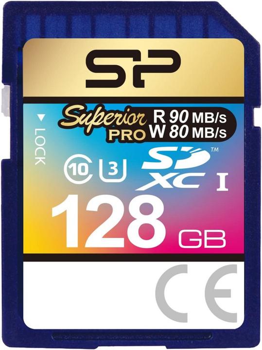 Immagine prodotto Silicon Power Scheda di memoria SDXC 128GB Superior Pro UHS-1 U3 (128 GB, SDXC, U3, UHS-I)