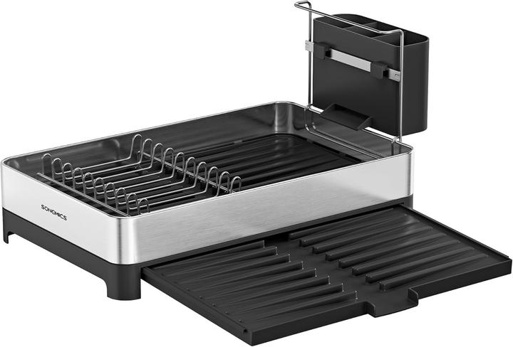 Produktbild Songmics Abtropfgitter Schwarz/Silber, Tiefe: 44 cm, Breite: 40 cm