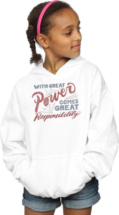 Actual product image Girls Spider-Man Great Responsibility Hoodie (140, 146)