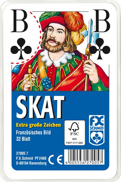 Immagine prodotto Ravensburger Classico gioco di skat, immagine francese con grandi caratteri angolari, 32 carte in scatola (Tedesco)