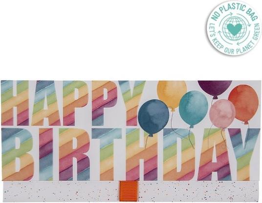 Produktbild Artebene Geschenkumschlag Happy Birthday Luftballons (Geschenkbox, 1 x)