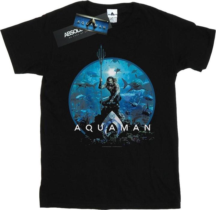 Immagine prodotto Aquaman Circle Poster Maglietta Ragazzi (152, 158)