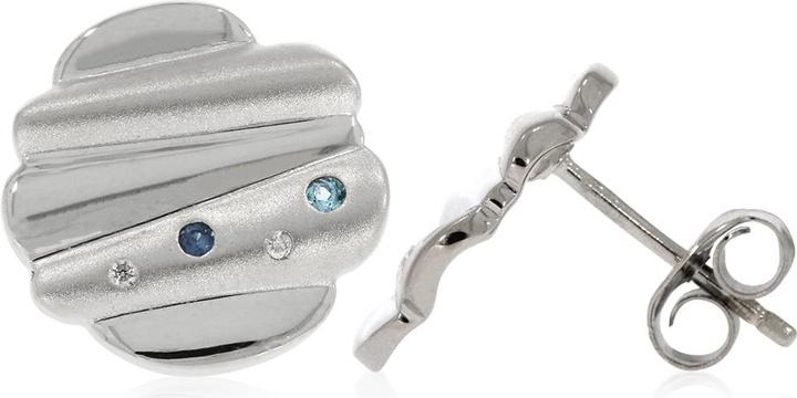 Produktbild Xen Ohrstecker mit Diamanten, Saphir und Blautopas (925 Sterling Silber)