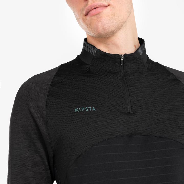 Produktbild Kipsta Damen/Herren Fussball 1/2 Zip - CLR schwarz (S)