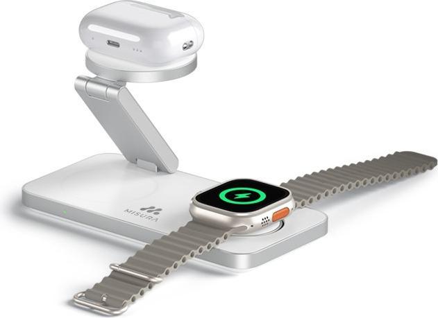 Produktbild Misura MH11 3-in-1 Faltbare Kabellose Ladestation - WHITE (35 W)