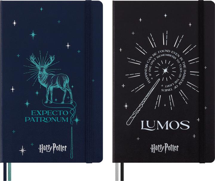 Image du produit Moleskine Harry Potter Patronum (130 x 210 mm, À rayures, Couverture rigide)