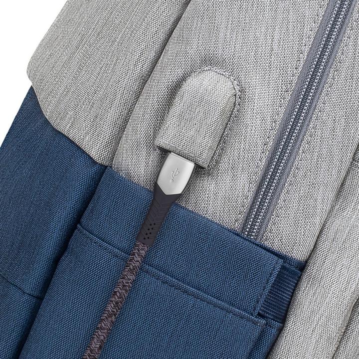 Produktbild Rivacase 7567 Grau Dunkelblau Notebookrucksack bis 17.3"