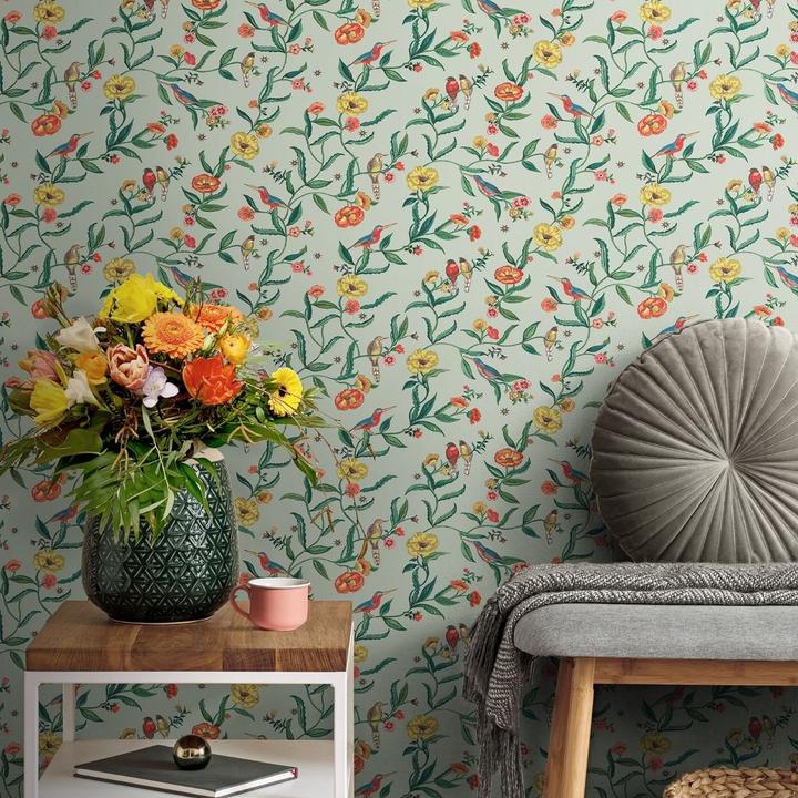 Actual product image Cath Kidston Wallpaper birds (53 x 1000 cm)