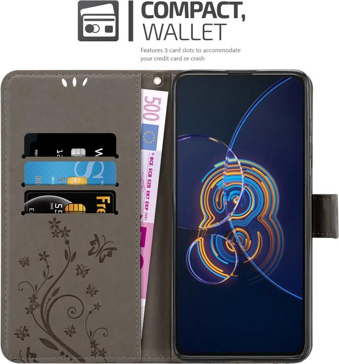 Immagine prodotto Cadorabo Custodia Flower Book (Asus Zenfone 8 Flip)