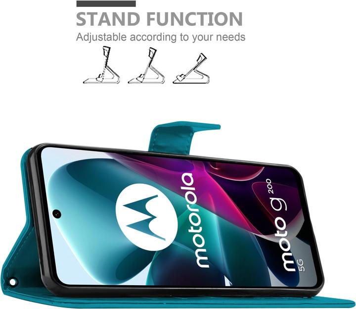 Image du produit Cadorabo Housse Flower Book (Motorola Moto G200 5G)