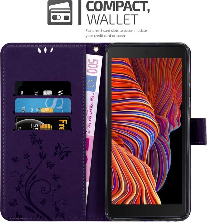 Actual product image Cadorabo Case Flower Book (Samsung Galaxy Xcover 5)