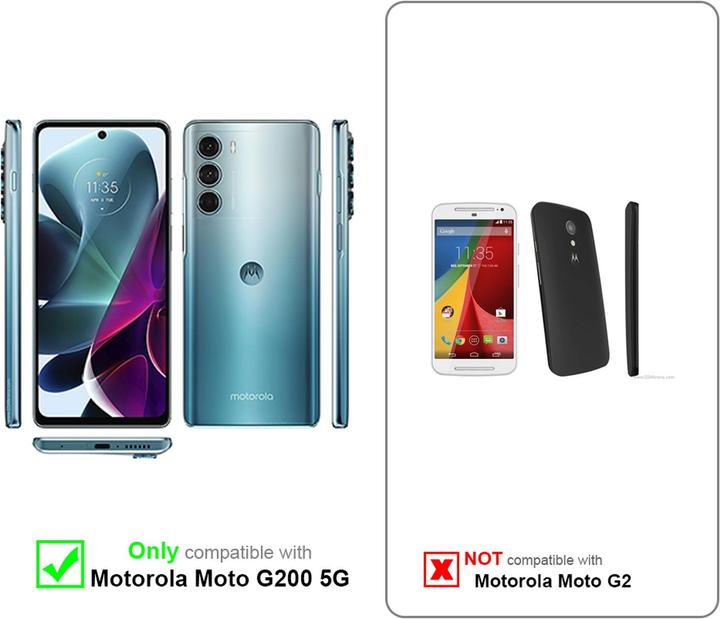 Actual product image Cadorabo Case Flower Book (Motorola Moto G200 5G)