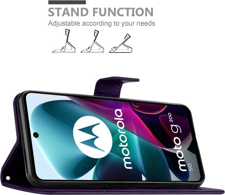 Image du produit Cadorabo Housse Flower Book (Motorola Moto G200 5G)