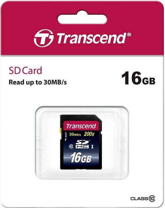 Produktbild Transcend SDHC 200x (16 GB, SDHC, U1, UHS-I)