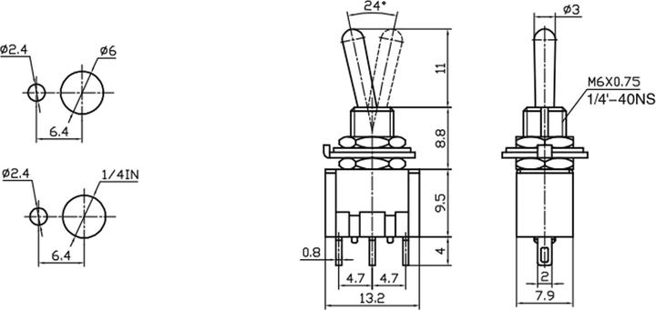 Nutritional values and ingredients Eneroid Toggle switch MTS-101-A1