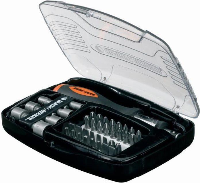 Black & Decker A7062 Cacciavite manuale Cacciavite multi bit Cacciavite a cricchetto (Cacciavite a croce PZ, Pin-torx)