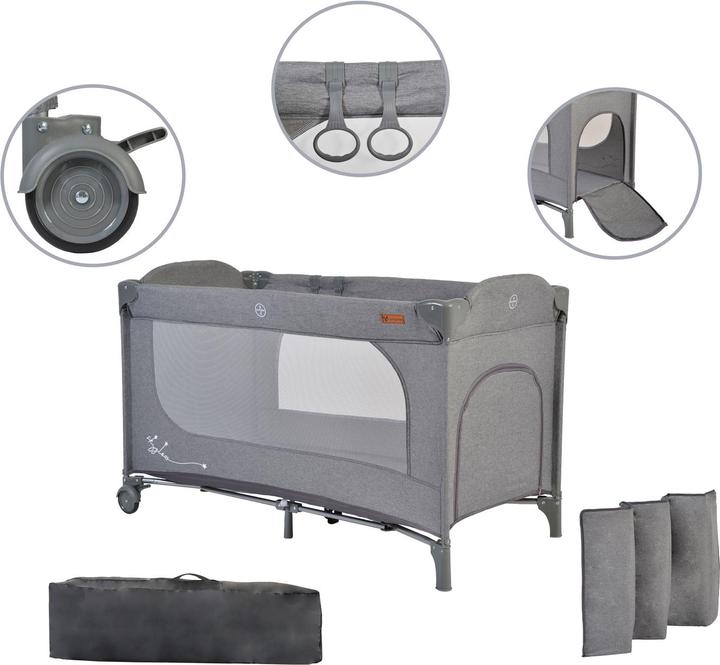 Actual product image Cangaroo Travel cot Skyglow