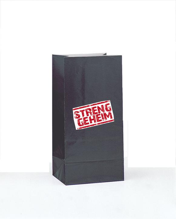 Produktbild Unique Party Mitgebsel Tüte 12er Pack inklusive 12 Streng Geheim Sticker