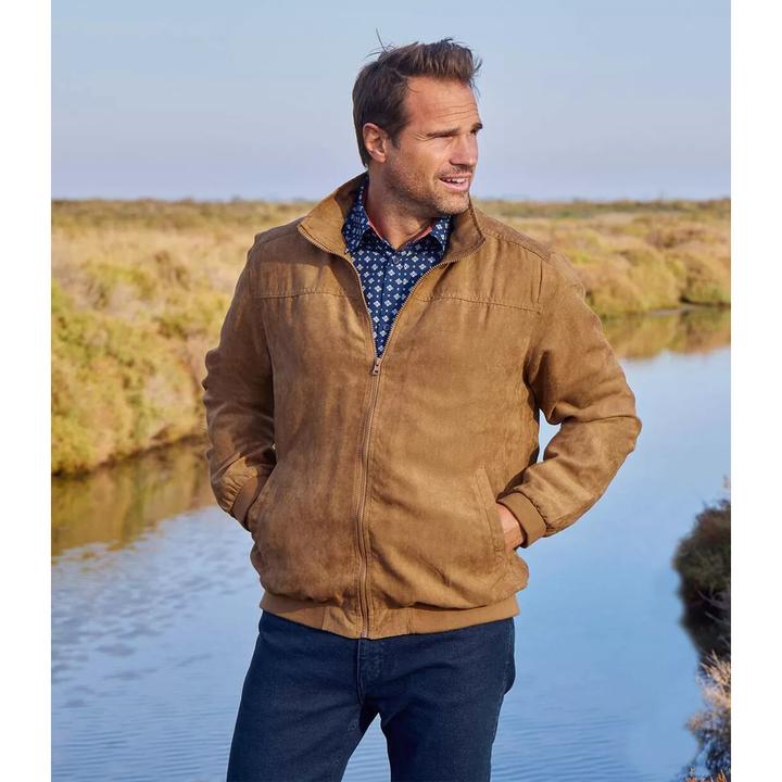 Actual product image Atlas For Men Mens Faux Suede Water Repellent Jacket (L)
