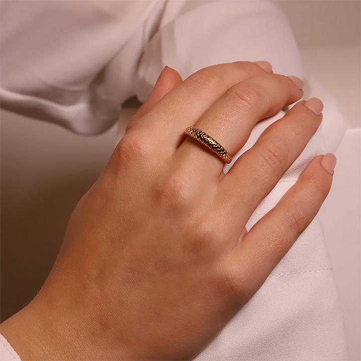 Produktbild Ti Sento Milano Ring Schlangenmuster bicolor gelbvergoldet 12164SY (54, 925 Silber)
