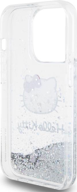 Actual product image Hello Kitty HKHCP14XLIKHET iPhone 14 Pro Max 6.7" srebrny/silver hardcase Liquid Glitter Charms Kitt (Apple iPhone 14 Pro Max)