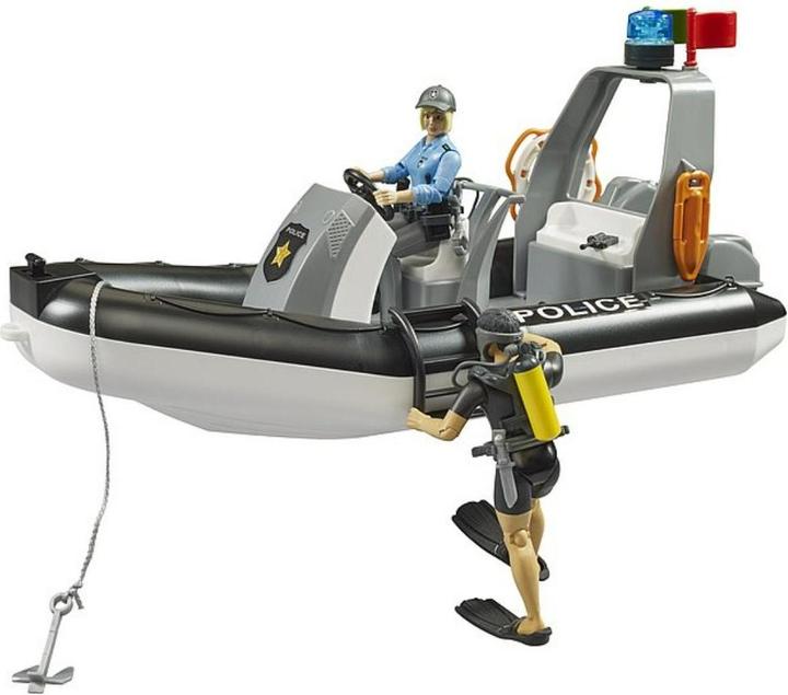 Produktbild Bruder Polizei mit Schlauchboot