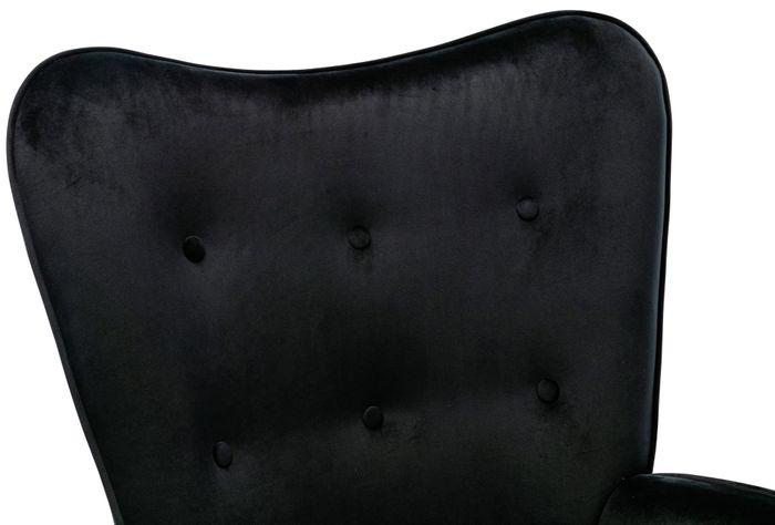 Actual product image CLP Sanka Velvet Rocking Chair, black