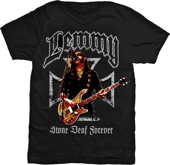 Immagine prodotto Lemmy Iron Cross Stone Deaf Forever Maglietta Adulto Unisex (S)