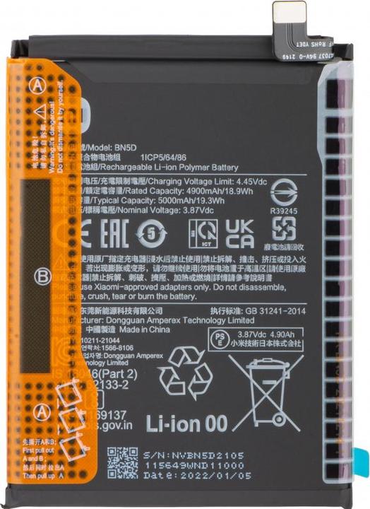 Actual product image Xiaomi Akku BN5D für Redmi Note 11S / Note 11