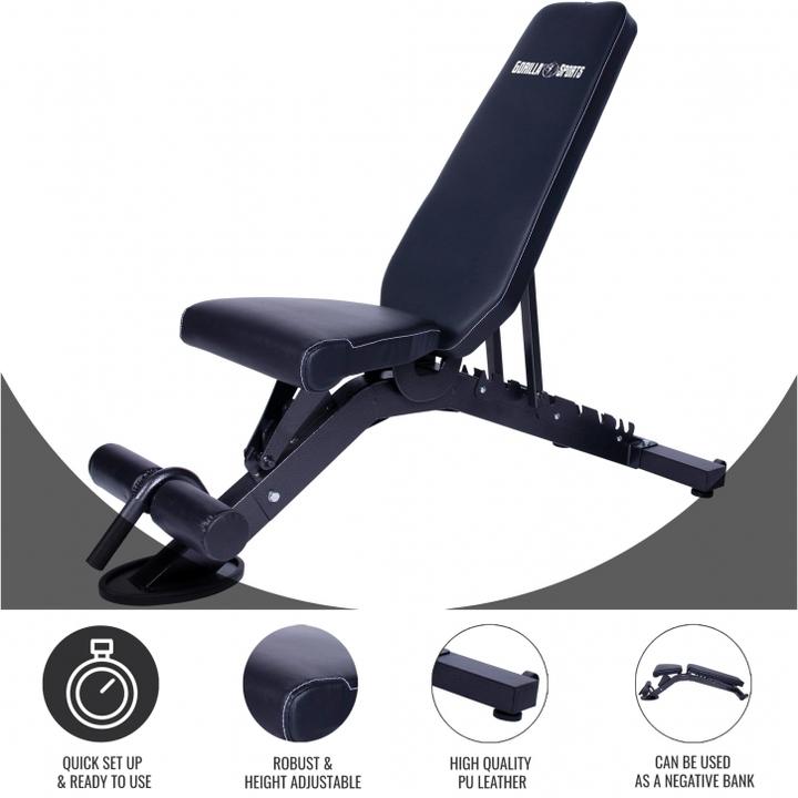 Actual product image Gorilla Sports Adjustable weight bench