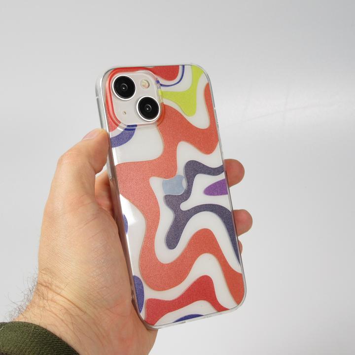 Actual product image PhoneLook Coque Gel silicone vagues colourées Margarita (Apple iPhone 14)