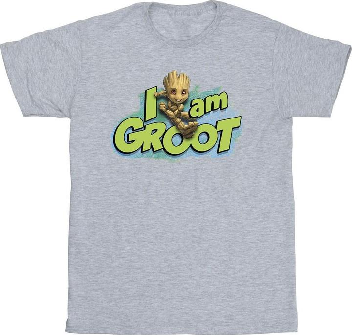 Actual product image Boys Guardians Of The Galaxy I Am Groot Jumping T-Shirt (140, 146)