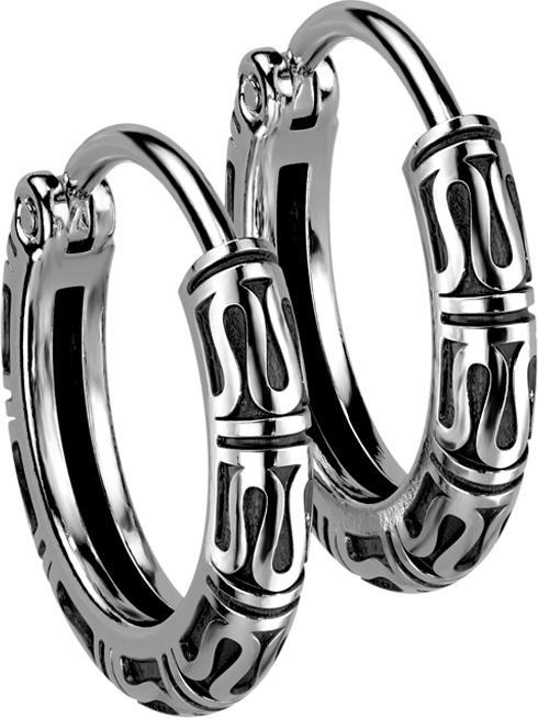 Hollywood Body Jewelry Ohrring zum Klappen silber Tribal (ohne Messing, Chirurgenstahl 316L)