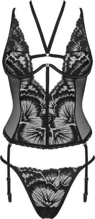 Actual product image Obsessive 2 pc Suspender-set Alessya - black (M/L)