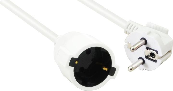Actual product image Helos Earth contact extension cable 3-pole white 2.0m (2 m, CEE 7/7)