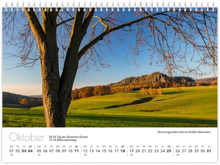 Actual product image Kalender Schsische Schweiz kompakt 2026 (21 x 15 cm, German)