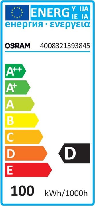Energy Label Osram Halolux Ceram (E27, 100 W, 1800 lm, 1 x, D)