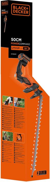 Actual product image Black & Decker 18v Powercommand 2,0ah (Cordless hedgecutters)