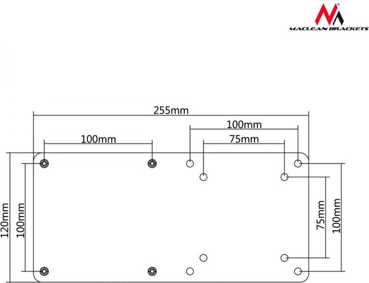 Actual product image Maclean MC-721 NUC Mac Mini CPU PC VESA Mounting Bracket