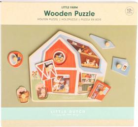 Image du produit Little Dutch Holzpuzzle Little Farm FSC