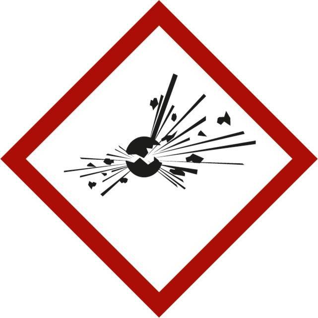Promat Symbole pour les substances dangereuses Bombe en explosion